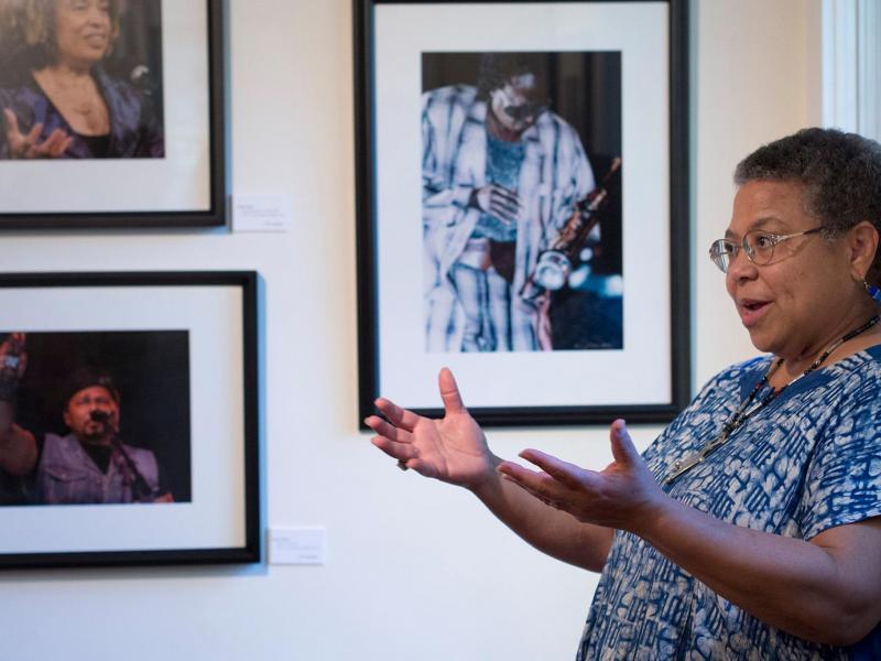 Sue at Dreaming identities (photo by Sheila Pree Bright)